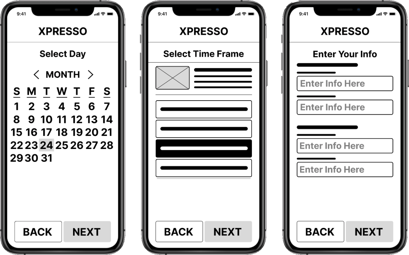 Low Fidelity Wireframes